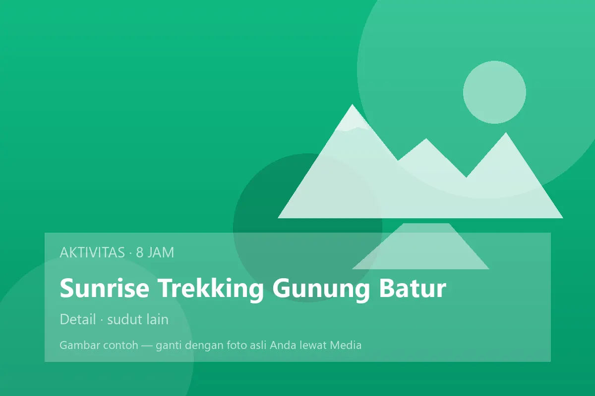 Sunrise Trekking Gunung Batur — detail